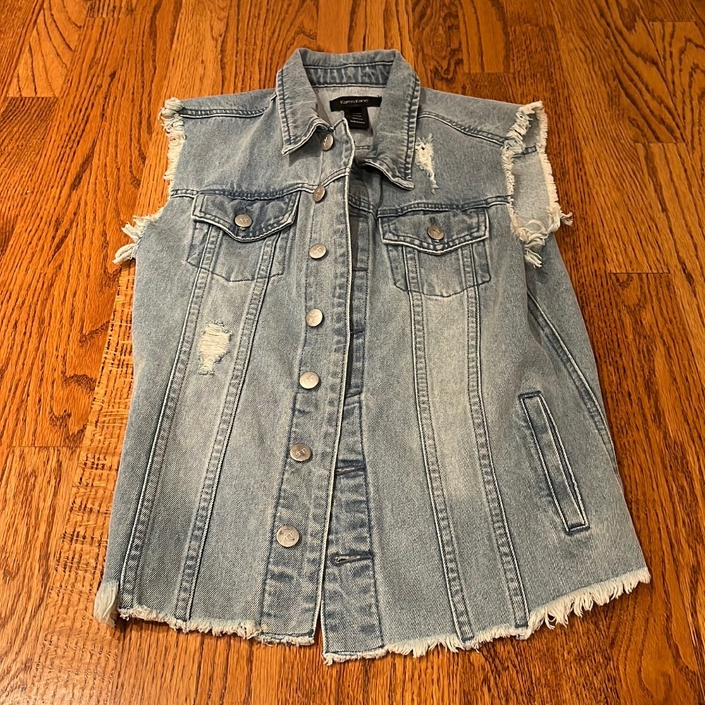 Karen Kane Woman’s Sleeveless Denim Jacket Size S